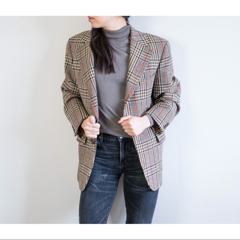 Vintage Plaid Blazer
